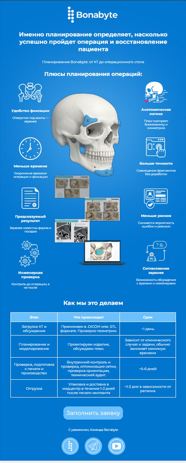 Medtech email — from CT scan to operating table