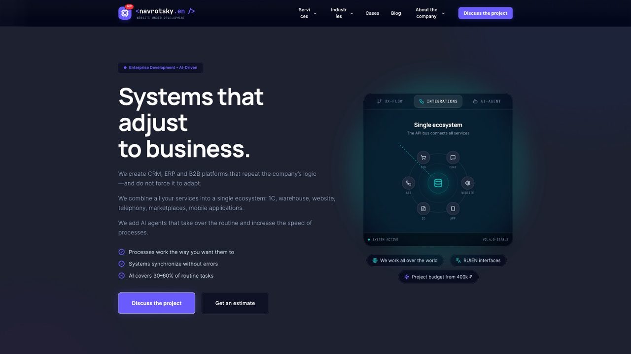 Navrotsky | Enterprise development